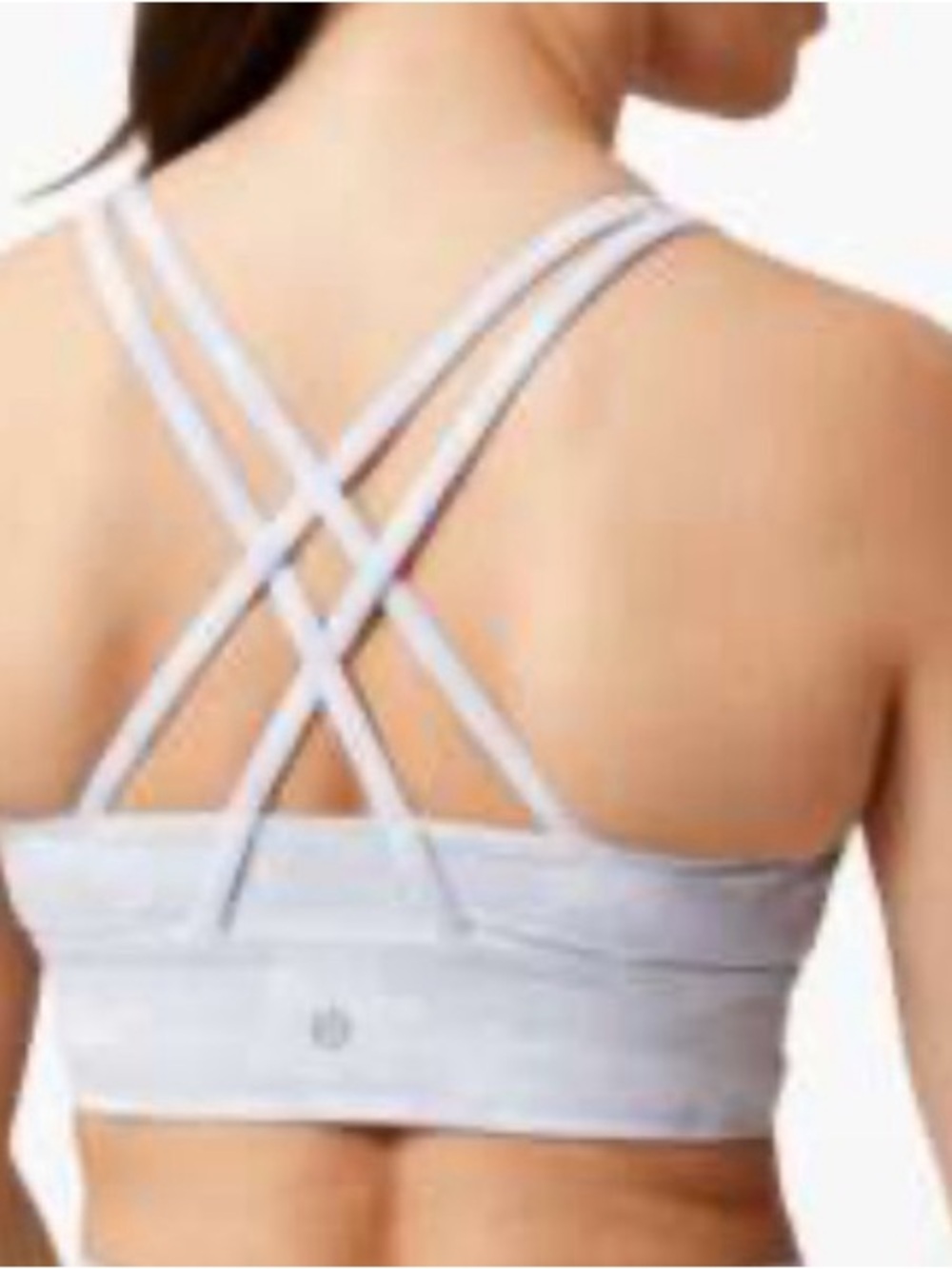 lululemon athletica Light Gray Strappy Crisscross Sports Bra